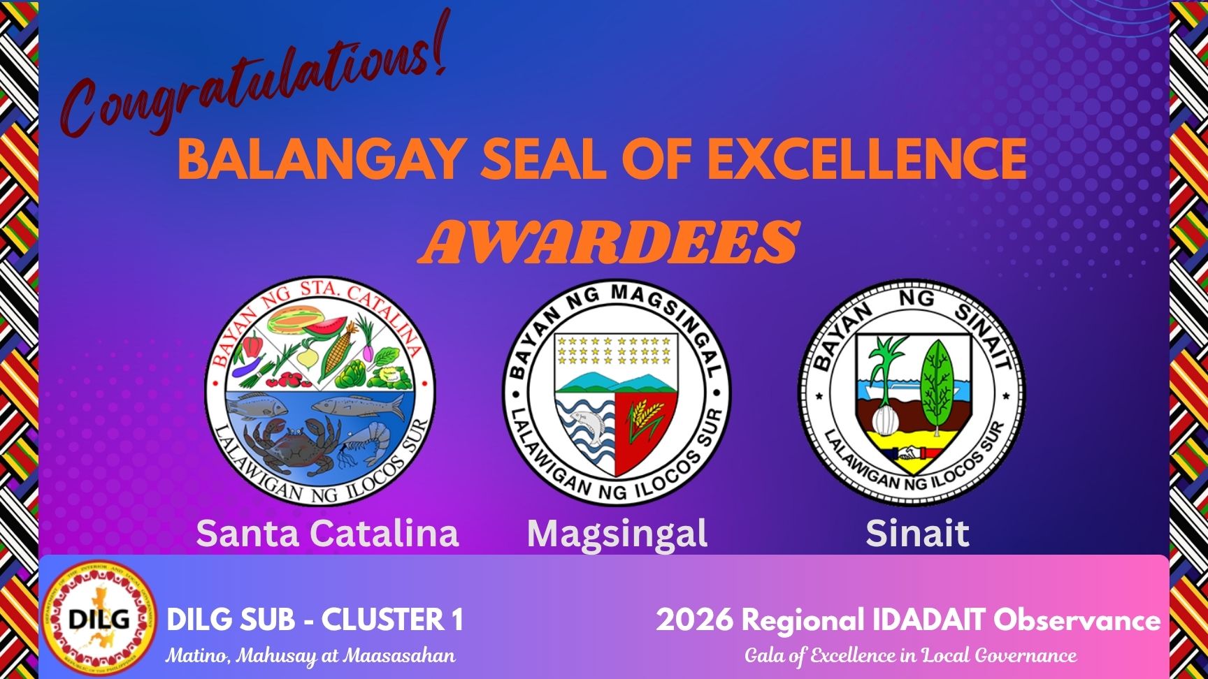 Balangay Seal of Excellence